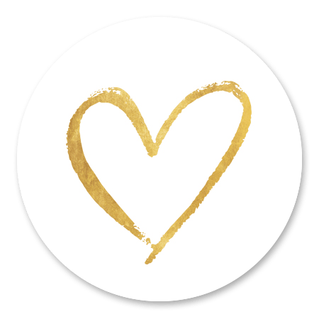 Hartje goud - Geschilderd